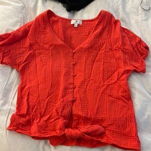 Red blouse